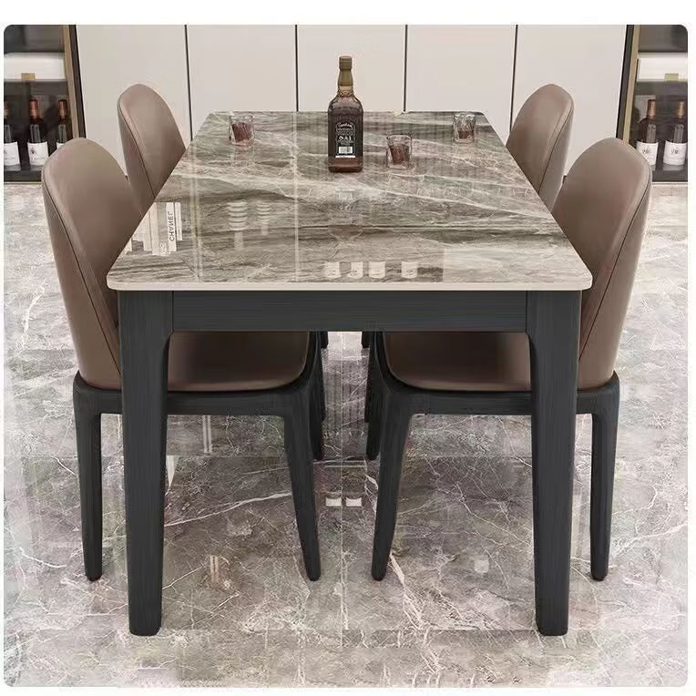 Italian-style Sintered Stone Dining Table and Chair Set
