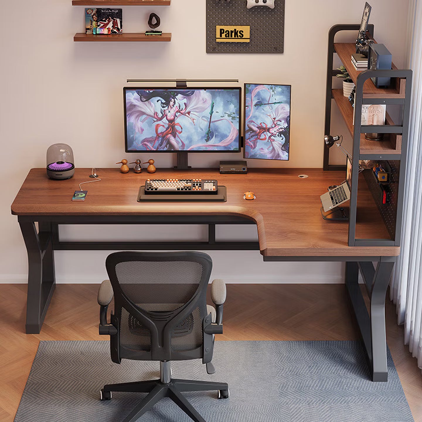 Solid Wood Corner Home Office Desk