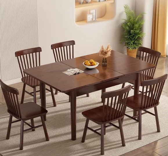 Solid Wood Extendable Table and Chairs
