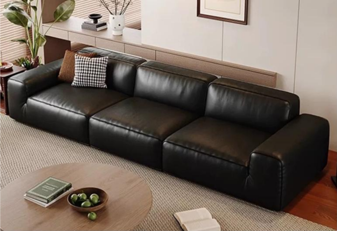 Oil-Waxed Solid Wood Sofa