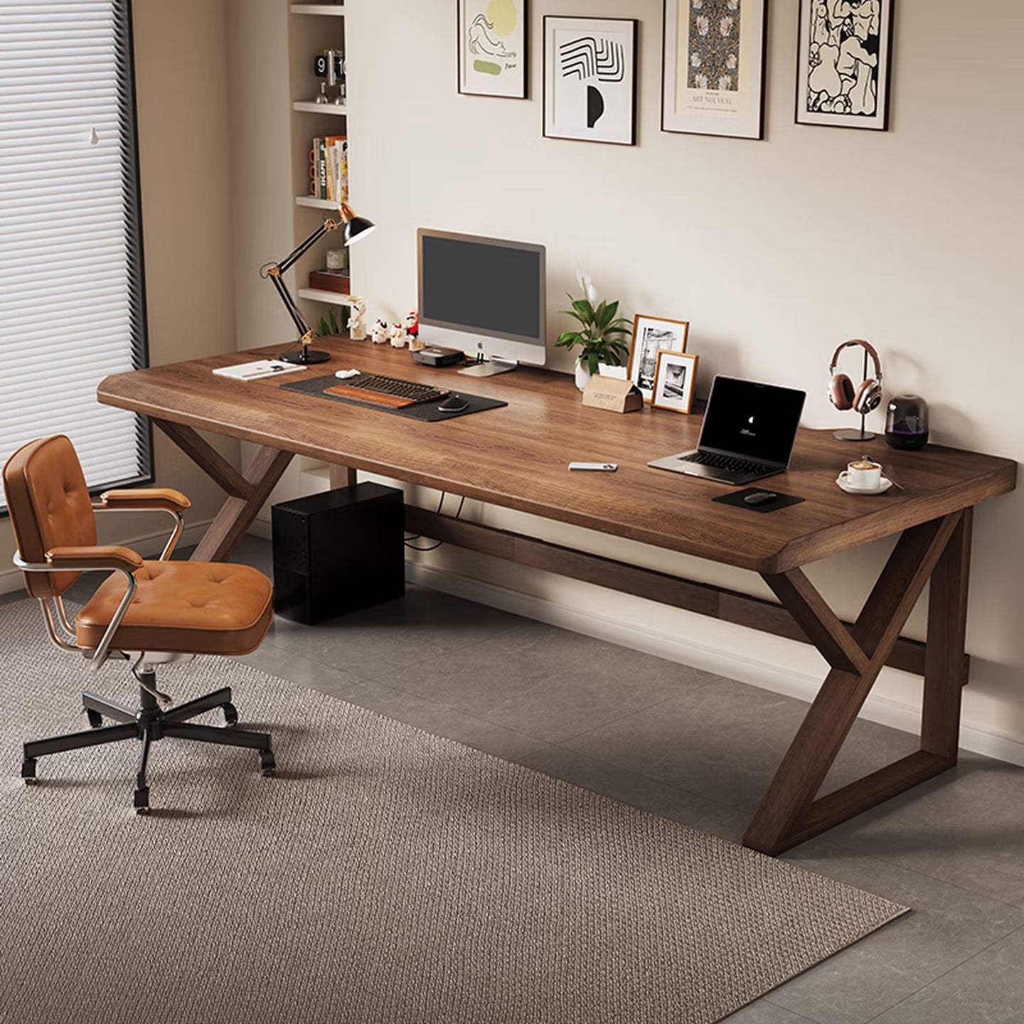 Solid Wood Home Office Desk